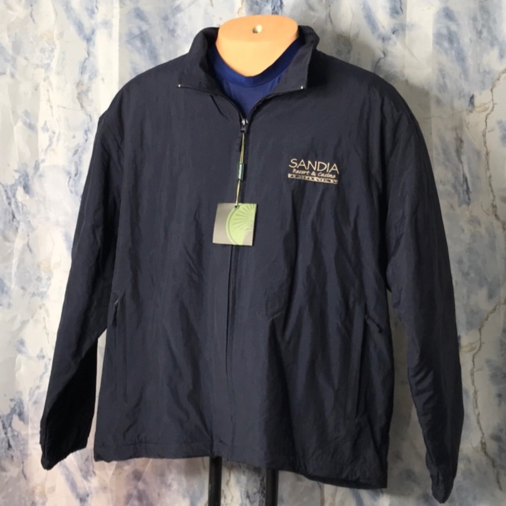 NWT Weatherproof men's lined full zipper jacket Sandia Resort Casino Logo Medium